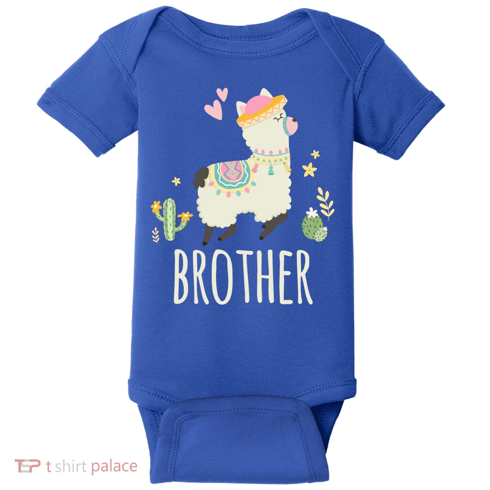 Brother Llama Great Gift Christmas Matching Family Tribe Boy Gift Baby Bodysuit