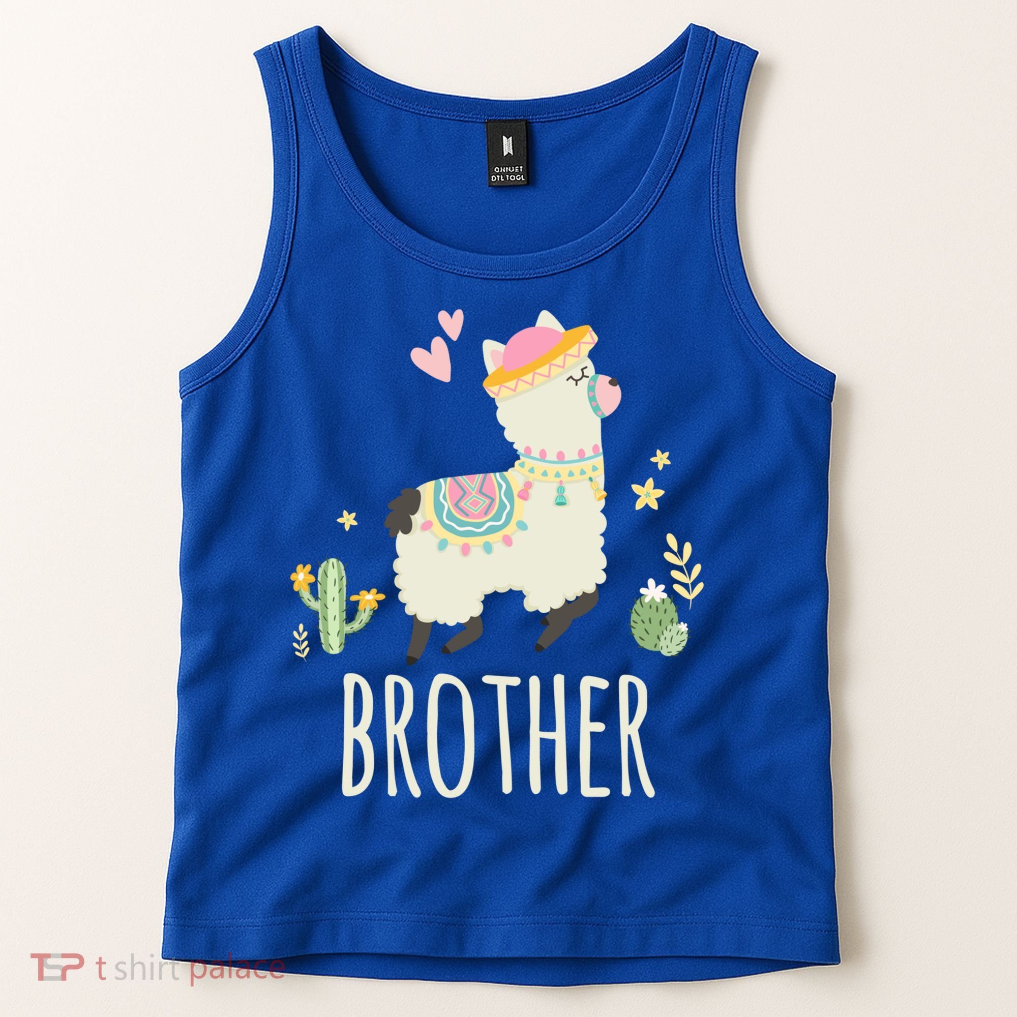 Brother Llama Great Gift Christmas Matching Family Tribe Boy Gift Tank Top