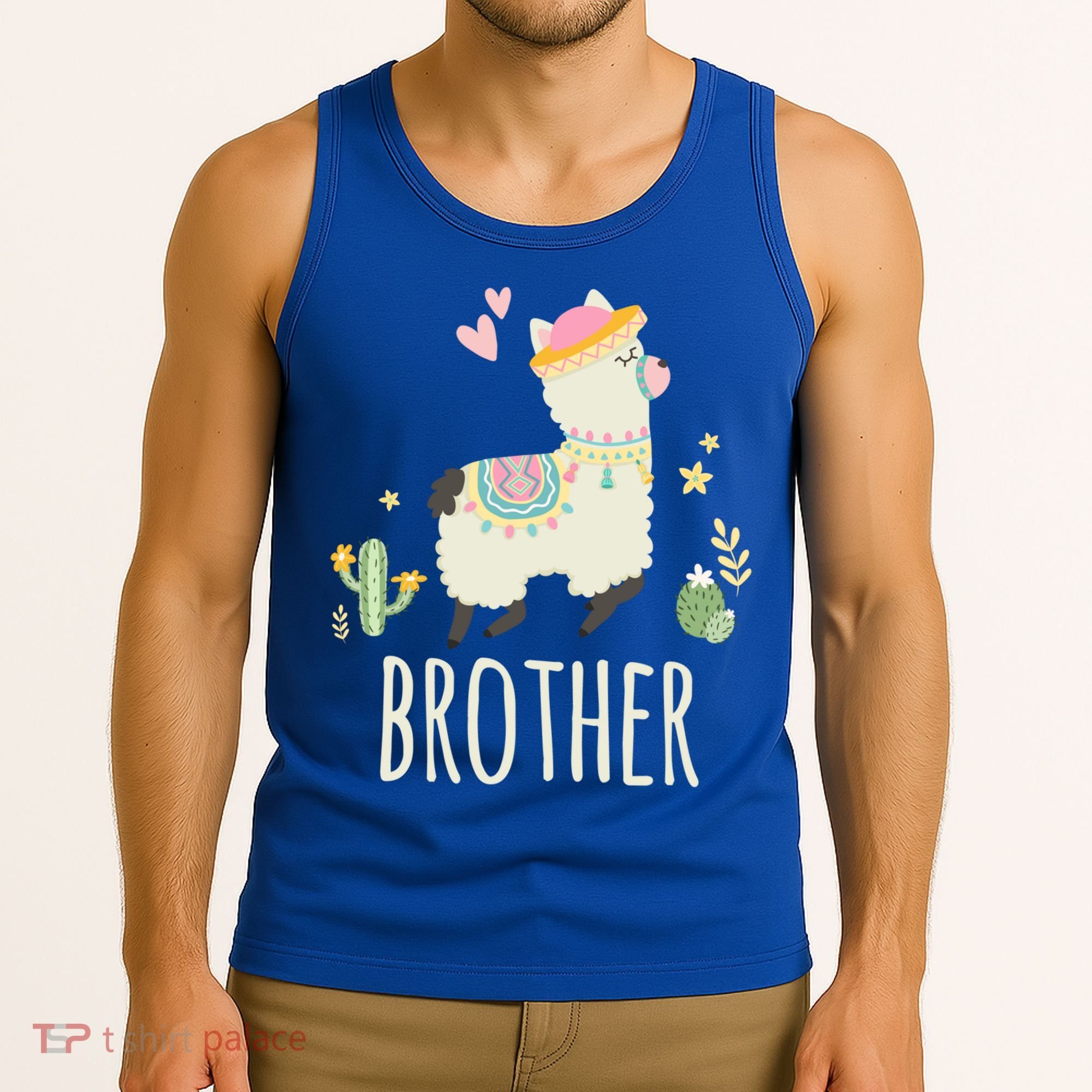 Brother Llama Great Gift Christmas Matching Family Tribe Boy Gift Tank Top