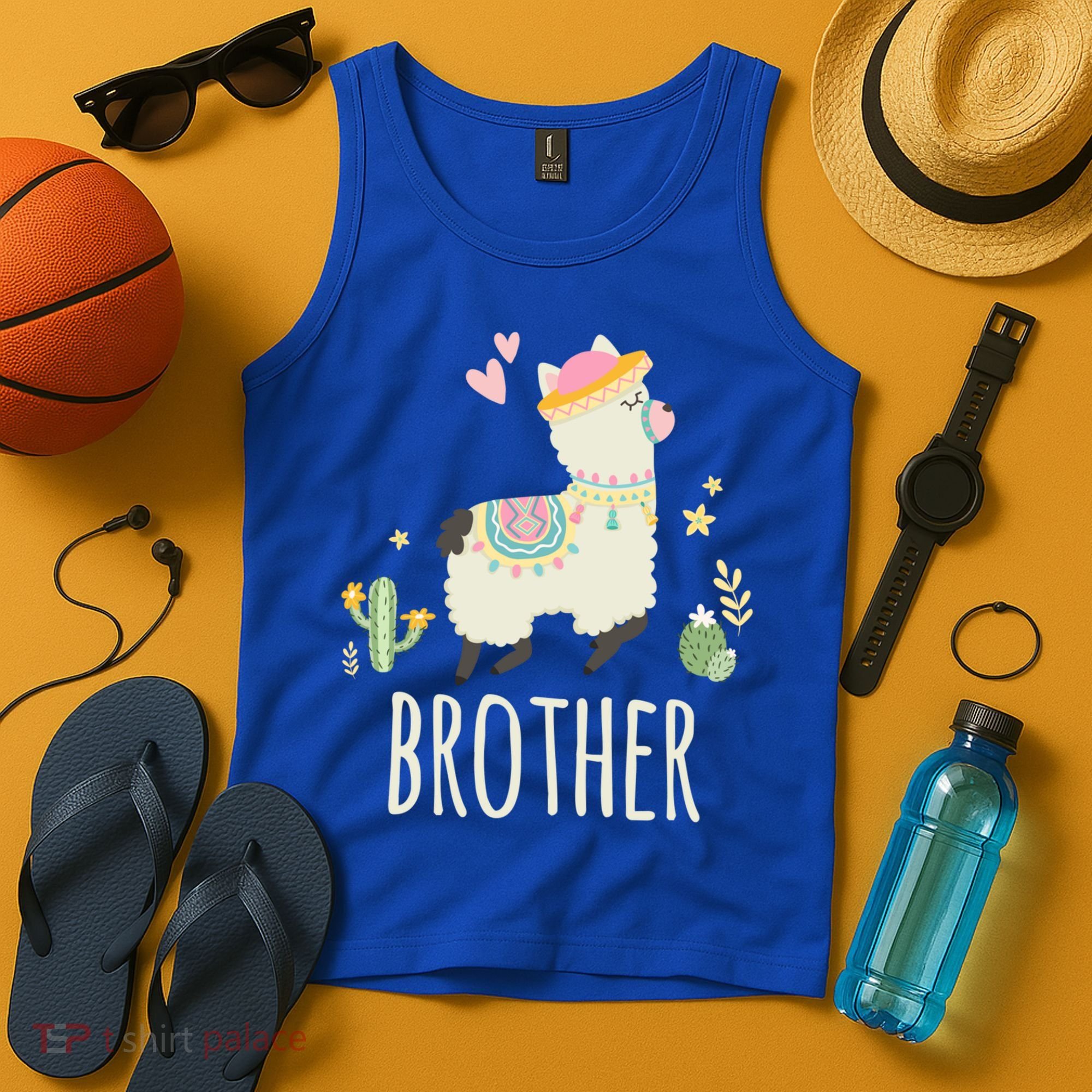 Brother Llama Great Gift Christmas Matching Family Tribe Boy Gift Tank Top