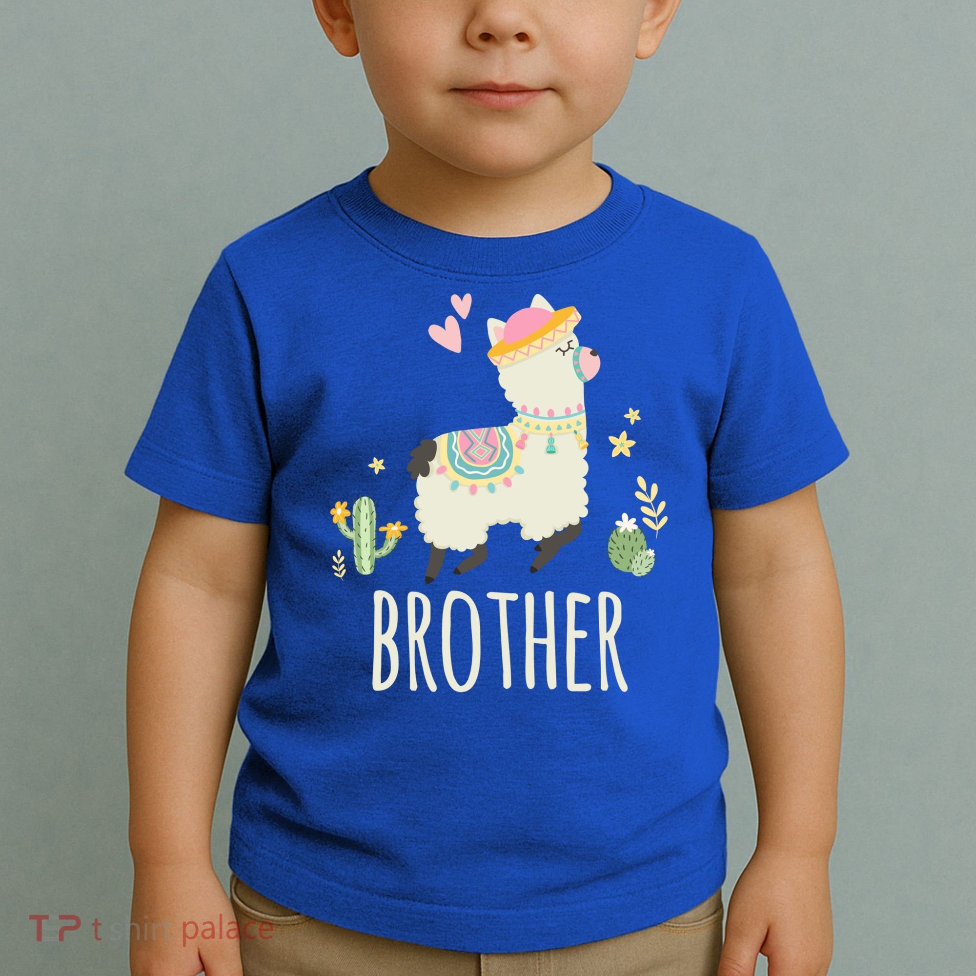 Brother Llama Great Gift Christmas Matching Family Tribe Boy Gift Toddler T-Shirt