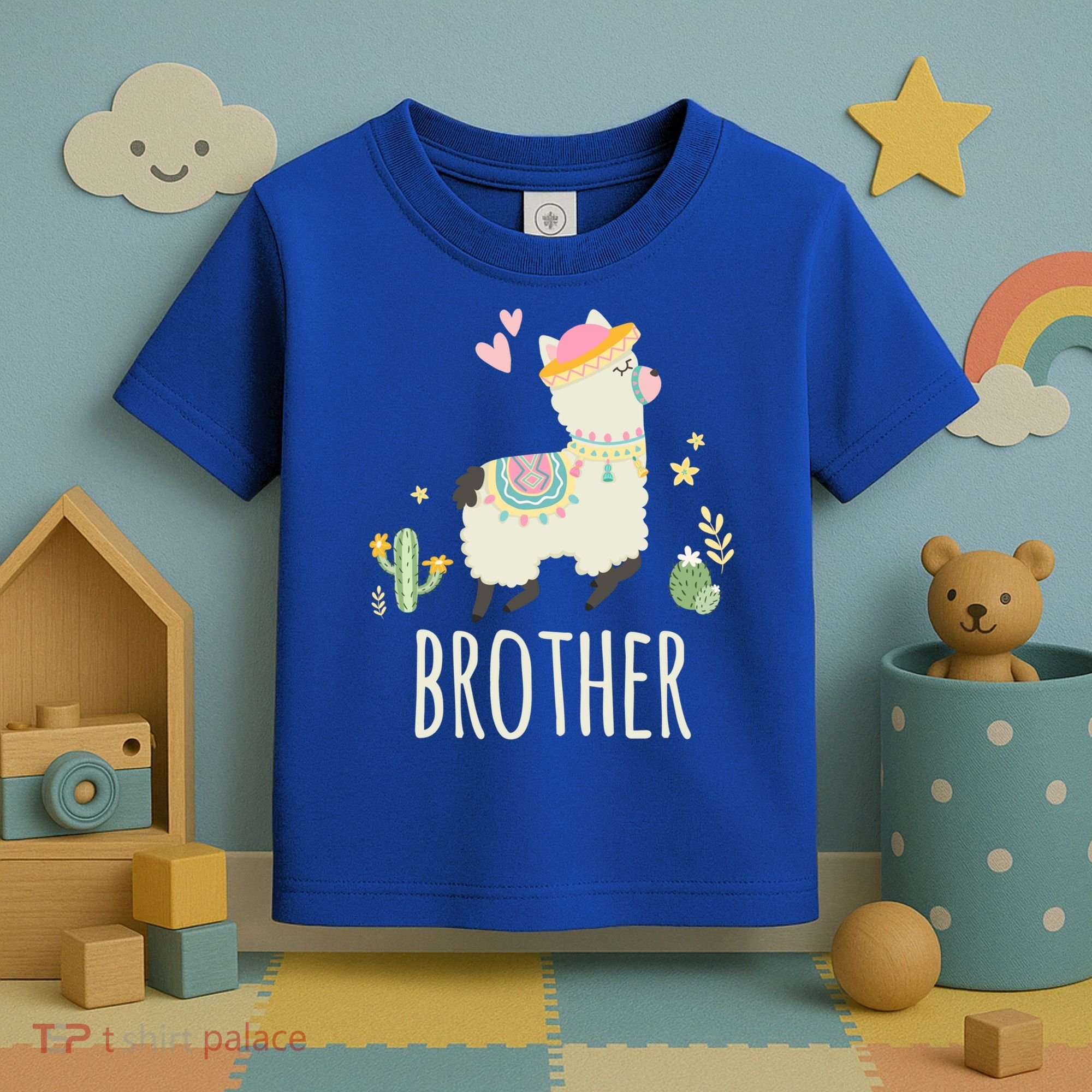 Brother Llama Great Gift Christmas Matching Family Tribe Boy Gift Toddler T-Shirt