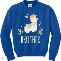 Brother Llama Great Gift Christmas Matching Family Tribe Boy Gift Kids Sweatshirt thumb 0