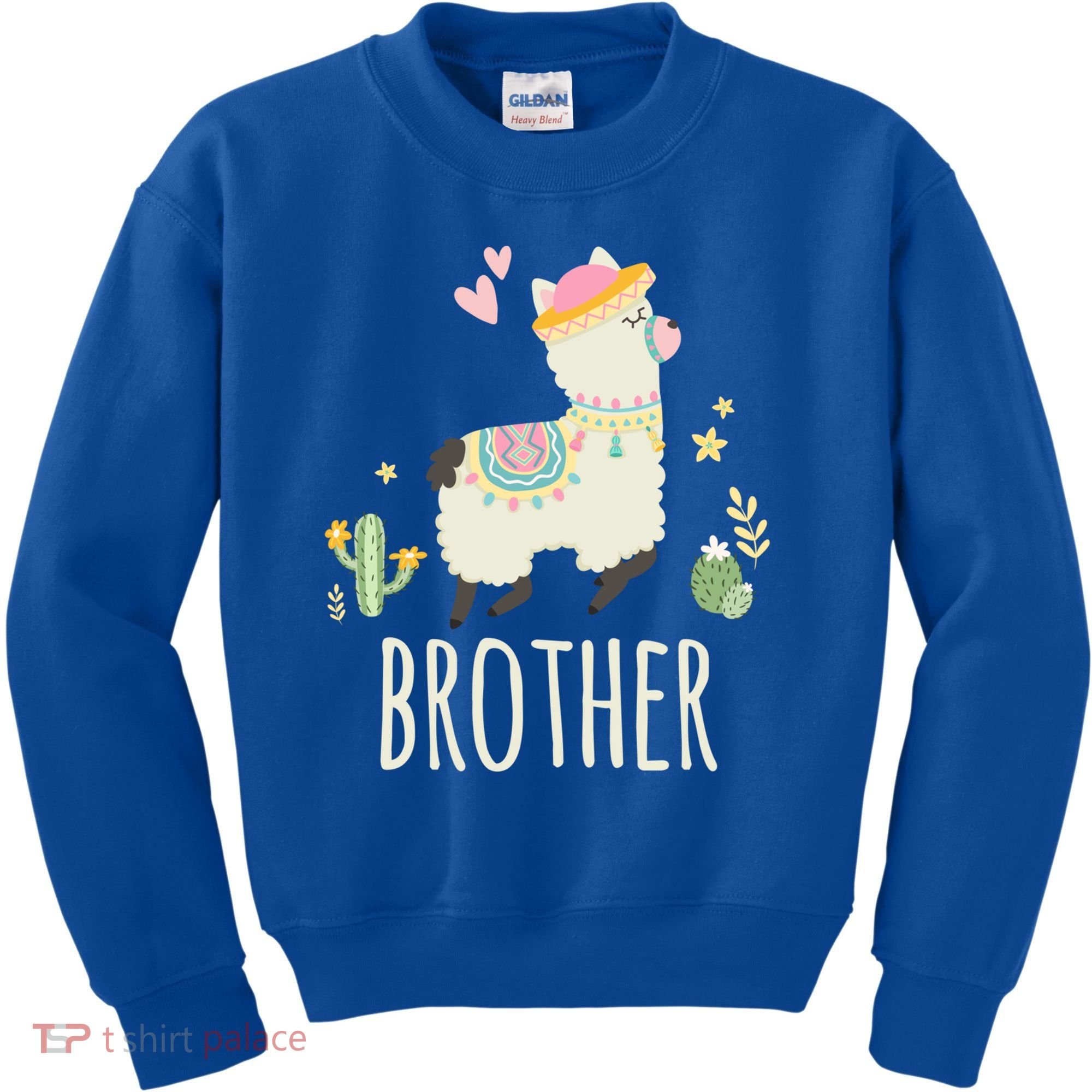 Brother Llama Great Gift Christmas Matching Family Tribe Boy Gift Kids Sweatshirt