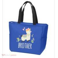 Brother Llama Great Gift Christmas Matching Family Tribe Boy Gift Tote Bag thumb 3