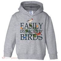 Bird Lovers Gifts For Women Men Gift Easily Distracted By Birds Gift Toddler Hoodie thumb 0