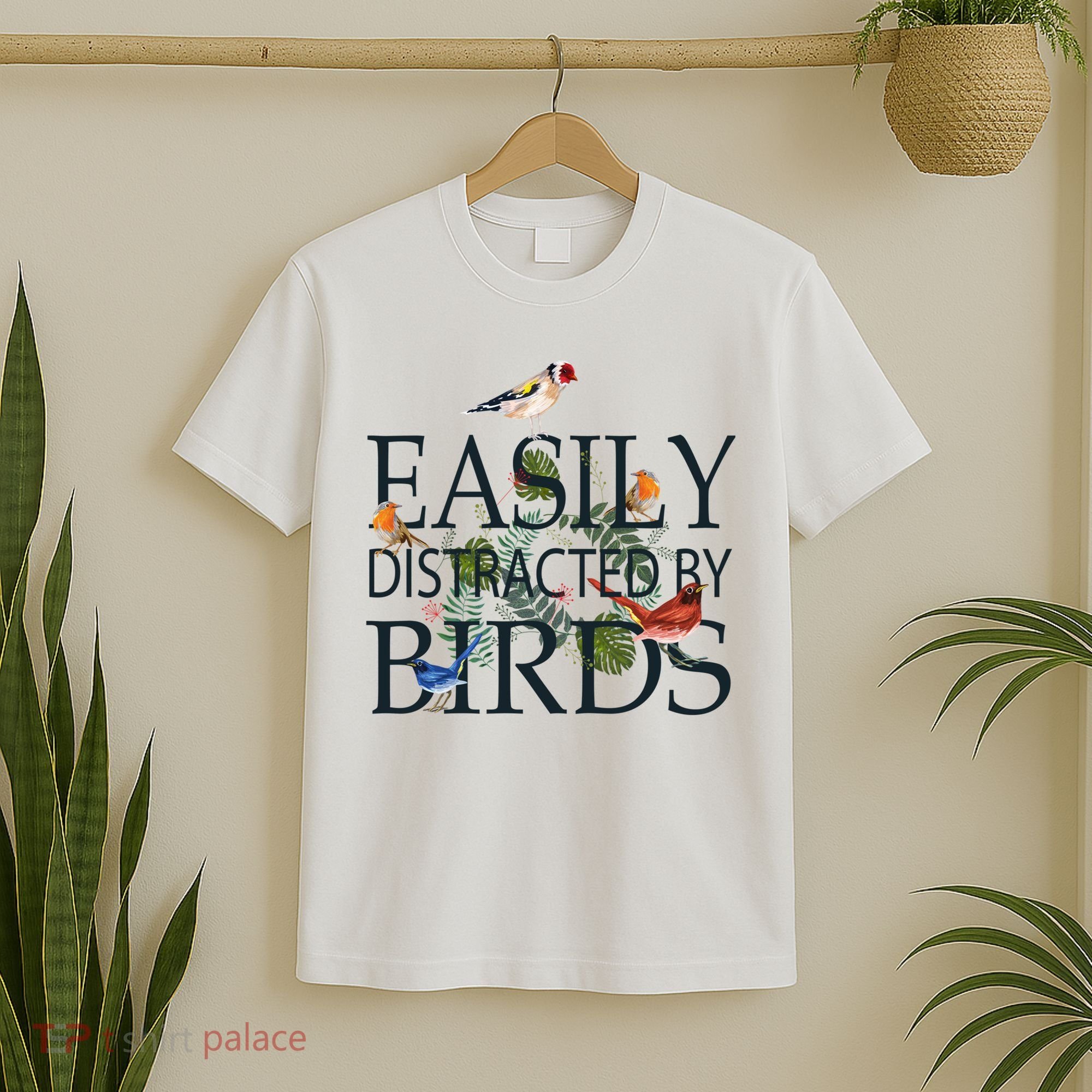 Bird Lovers Gifts For Women Men Gift Easily Distracted By Birds Gift T-Shirt