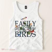 Bird Lovers Gifts For Women Men Gift Easily Distracted By Birds Gift Tank Top thumb 2