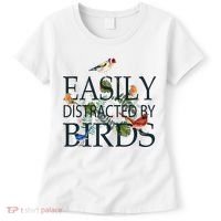 Bird Lovers Gifts For Women Men Gift Easily Distracted By Birds Gift Women's T-Shirt thumb 0