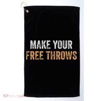 Basketball Lovers Gifts Make Your Free Throws Golf Towel thumb 0