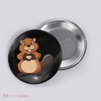 Beaver Lover Girl Women Button thumb 0