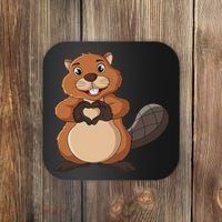 Beaver Lover Girl Women Coaster thumb 0