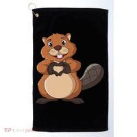 Beaver Lover Girl Women Golf Towel thumb 0