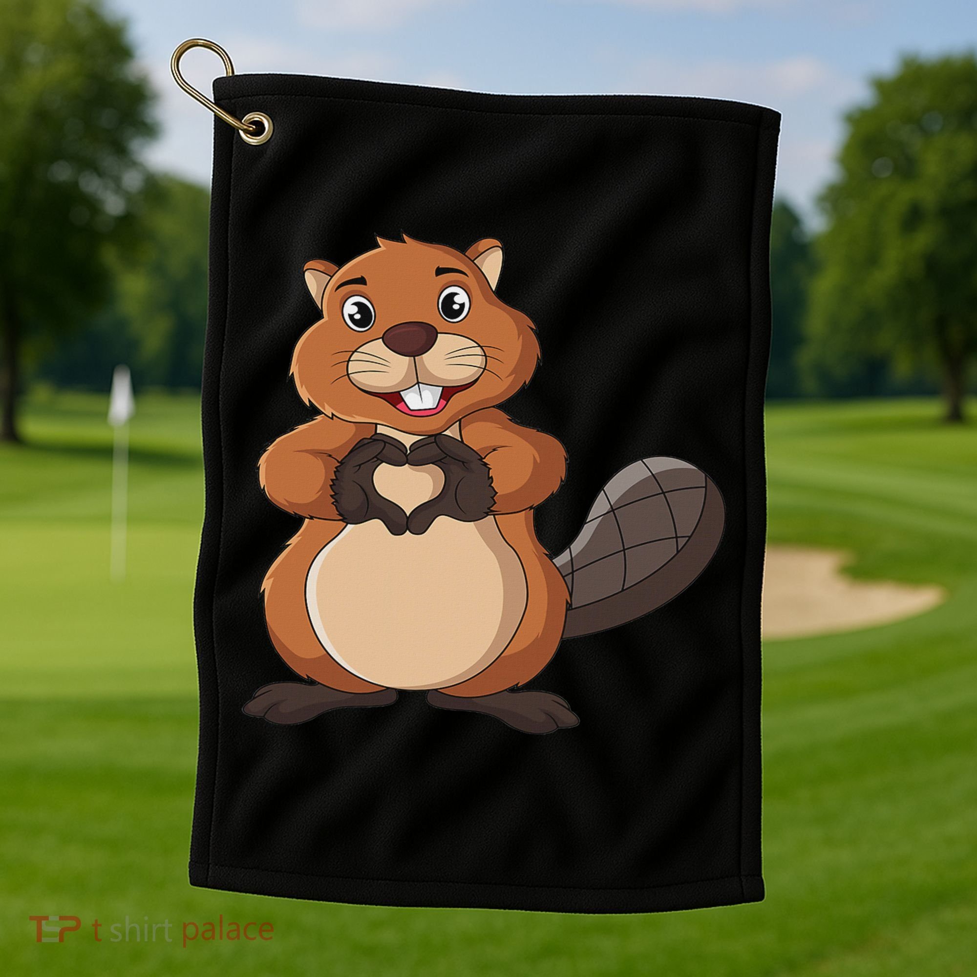 Beaver Lover Girl Women Golf Towel