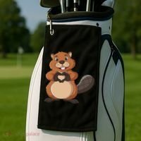 Beaver Lover Girl Women Golf Towel thumb 2
