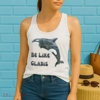 Be Like Gladis The Yacht Sinking Killer Whale Sink The Rich With White Gladys Women's Tank Top thumb 2