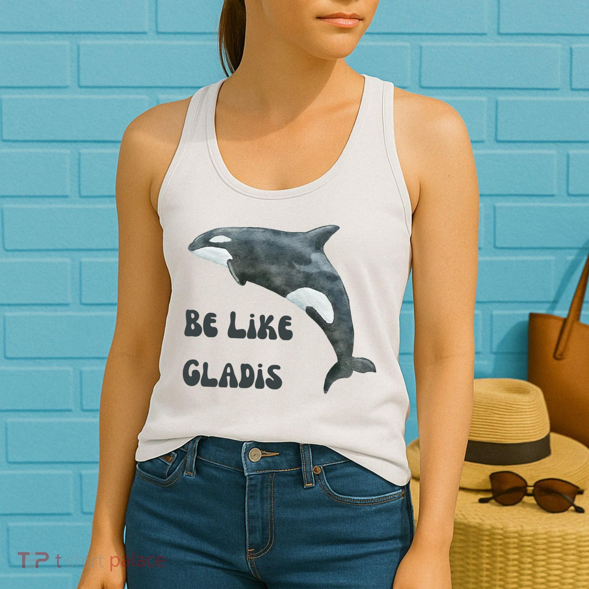 Be Like Gladis The Yacht Sinking Killer Whale Sink The Rich With White Gladys Women's Tank Top