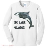 Be Like Gladis The Yacht Sinking Killer Whale Sink The Rich With White Gladys Kids Long Sleeve Shirt thumb 0