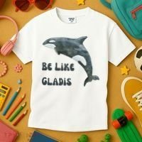 Be Like Gladis The Yacht Sinking Killer Whale Sink The Rich With White Gladys Kids T-Shirt thumb 3
