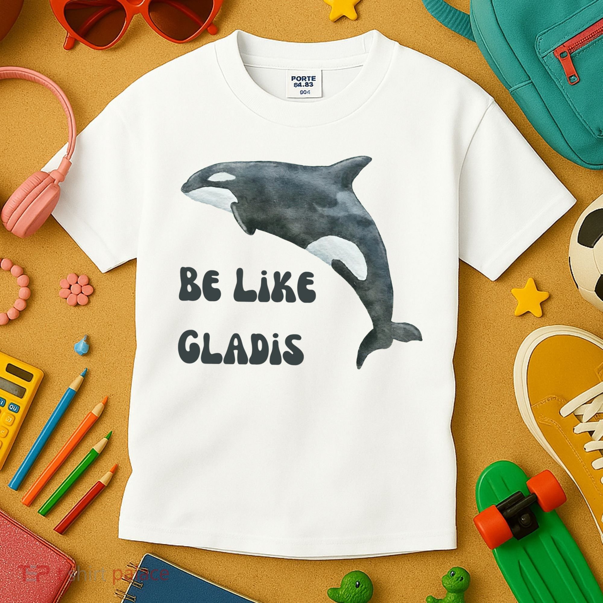Be Like Gladis The Yacht Sinking Killer Whale Sink The Rich With White Gladys Kids T-Shirt
