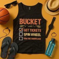 Bucket List Get Tickets Spin Wheel Win The Showcase Checkbox Tank Top thumb 4