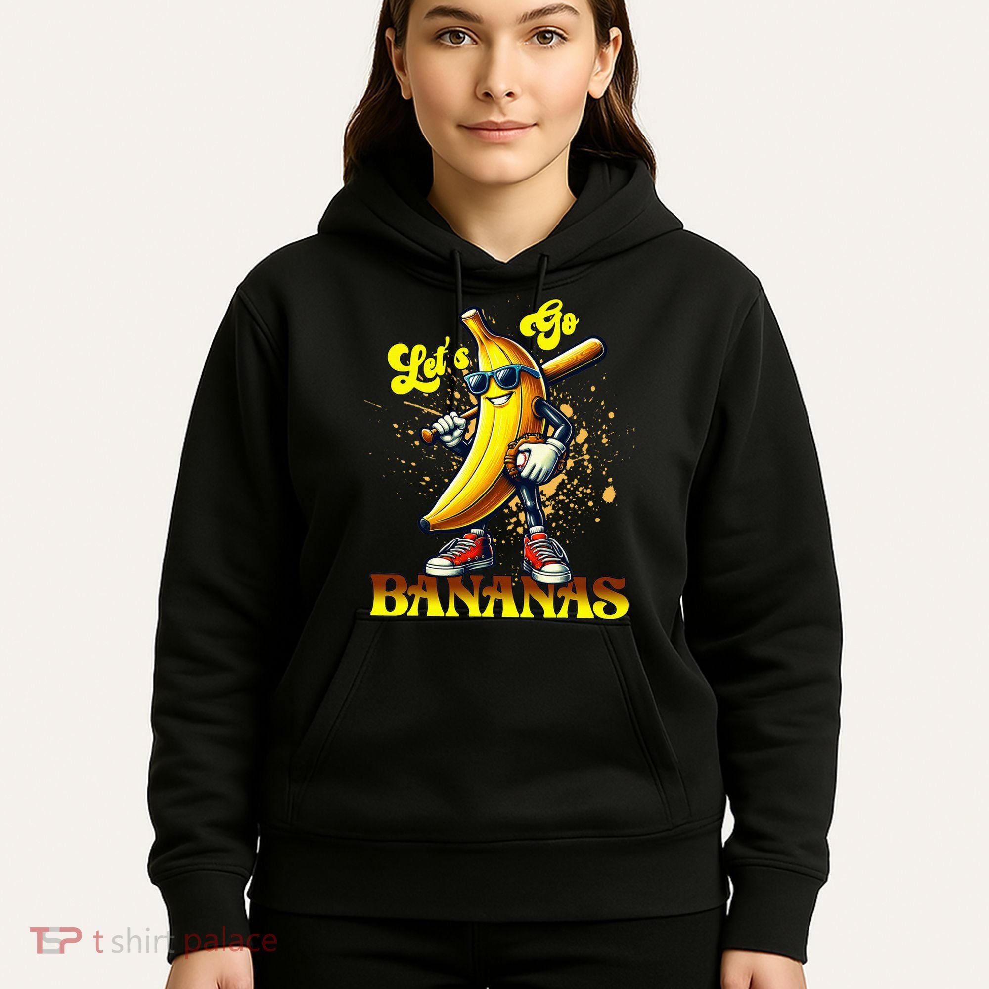 Baseball LetS Go Bananas Hoodie