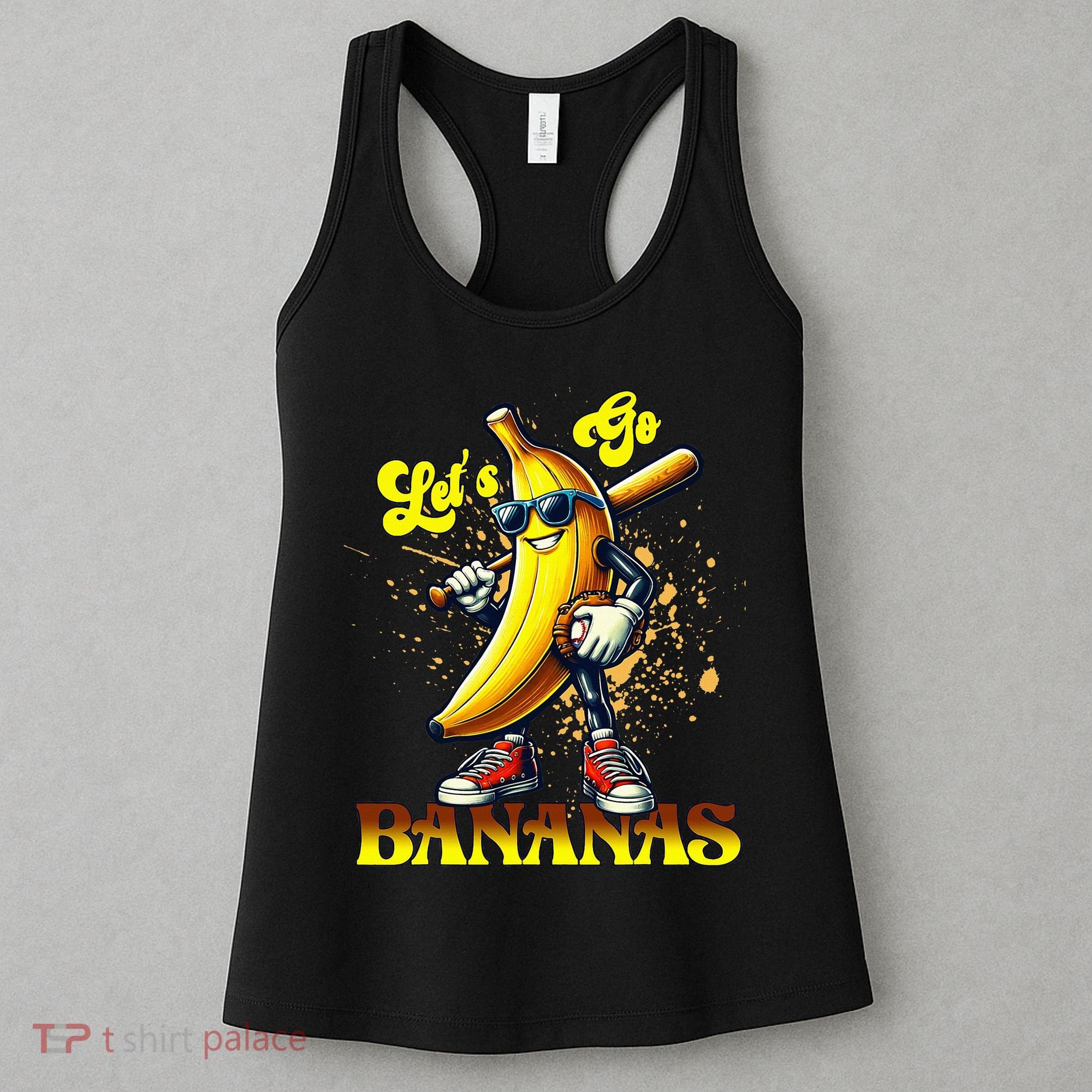 Baseball LetS Go Bananas Women's Tank Top