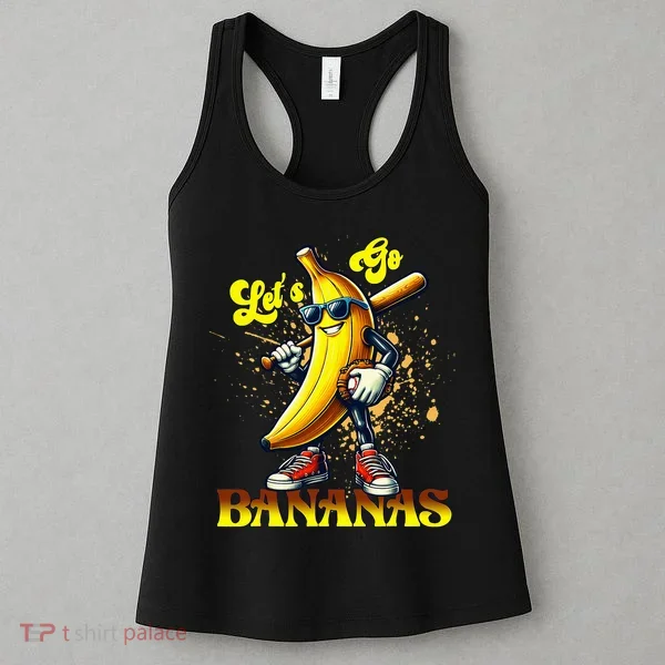 Baseball LetS Go Bananas Women's Tank Top