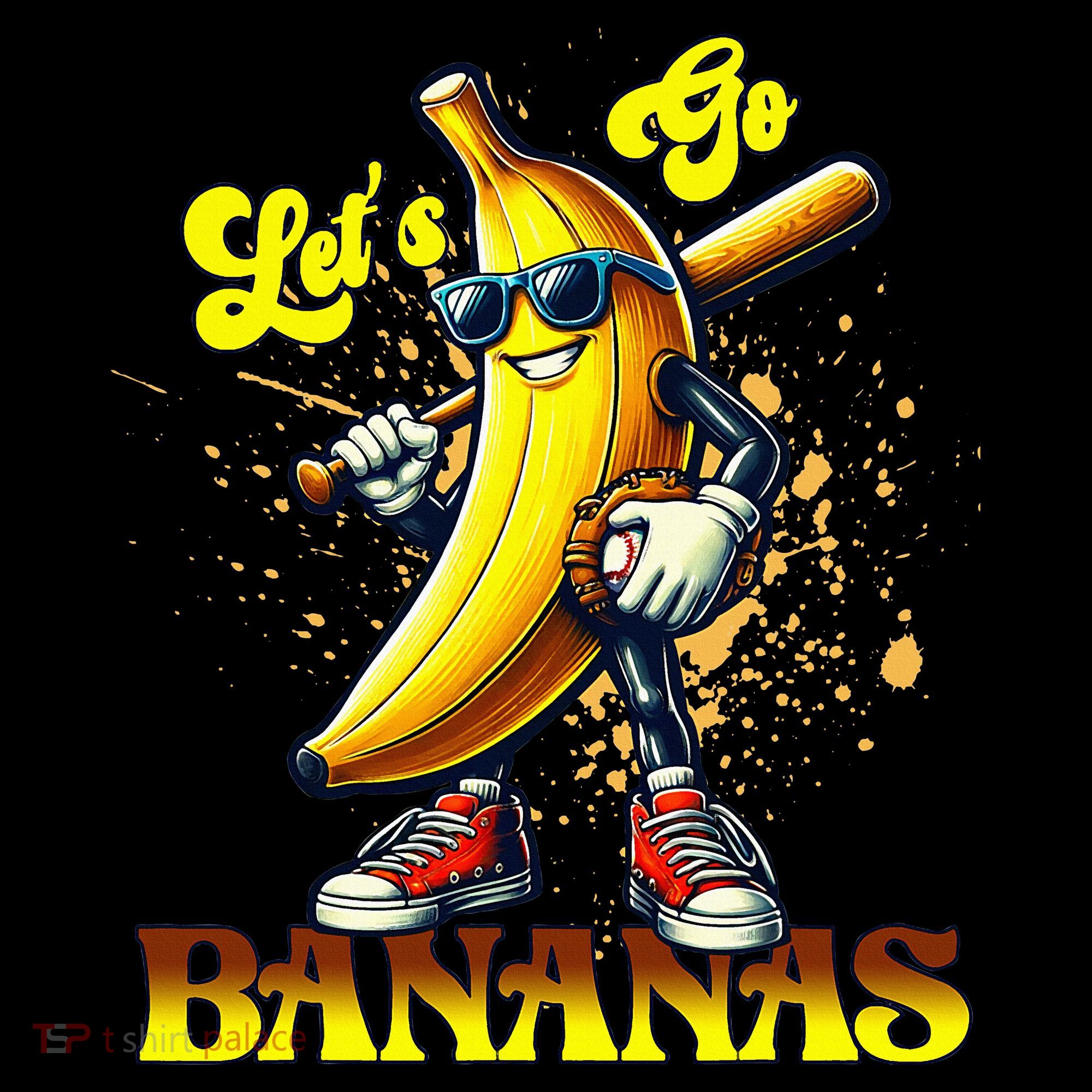 Baseball LetS Go Bananas Women's Tank Top