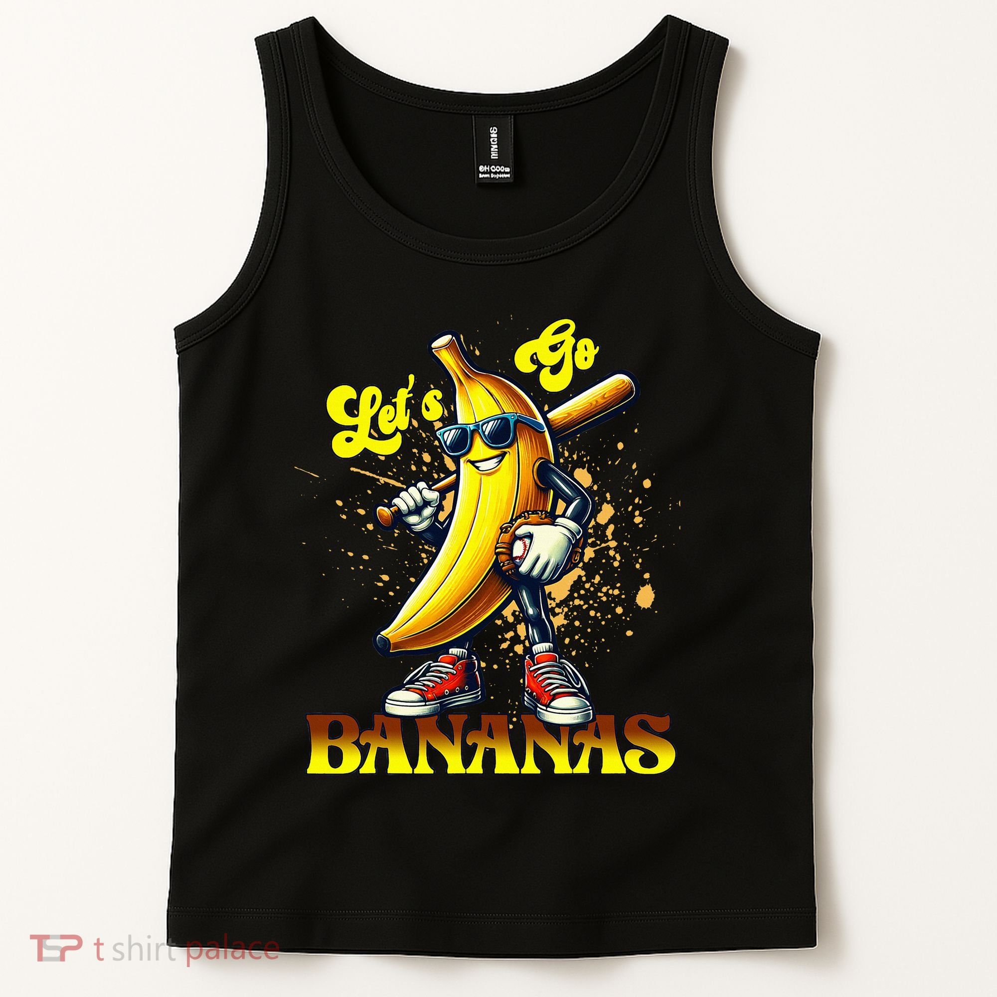 Baseball LetS Go Bananas Tank Top