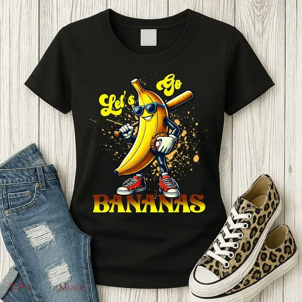 Baseball LetS Go Bananas Women's T-Shirt