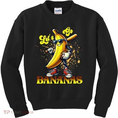 Baseball LetS Go Bananas Kids Sweatshirt