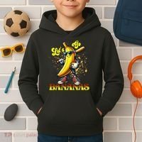 Baseball LetS Go Bananas Kids Hoodie thumb 2