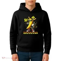 Baseball LetS Go Bananas Kids Hoodie thumb 4