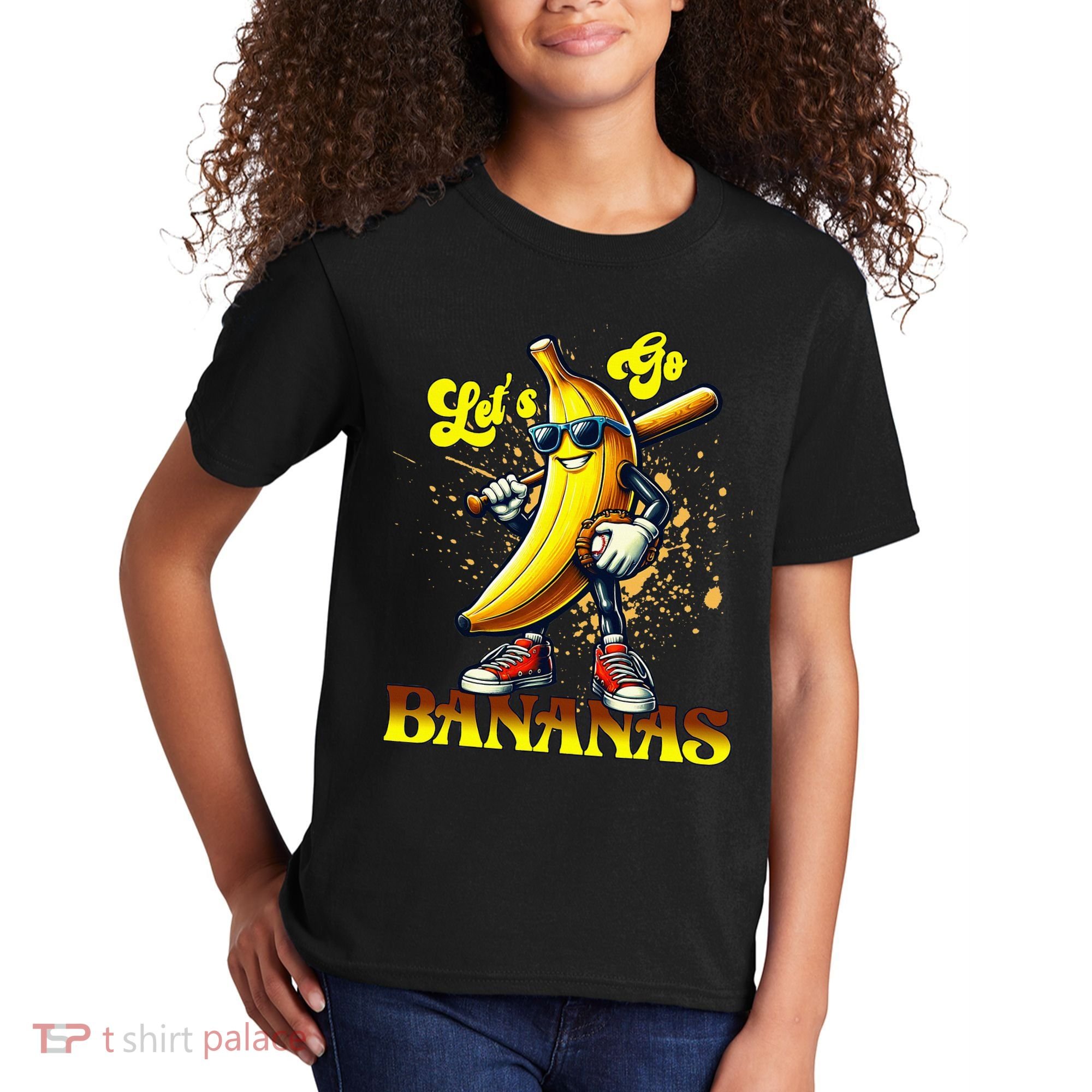 Baseball LetS Go Bananas Kids T-Shirt