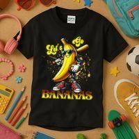 Baseball LetS Go Bananas Kids T-Shirt thumb 3