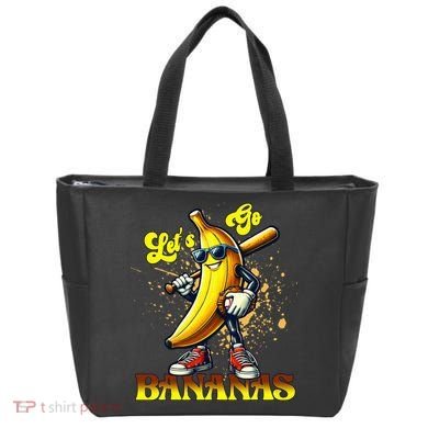 Baseball LetS Go Bananas Tote Bag