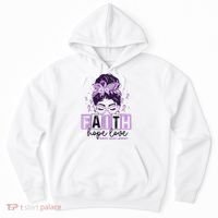 Believe Love Hope Purple Ribbon Domestic Violence Awareness Hoodie thumb 0