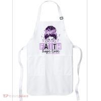 Believe Love Hope Purple Ribbon Domestic Violence Awareness Apron thumb 0