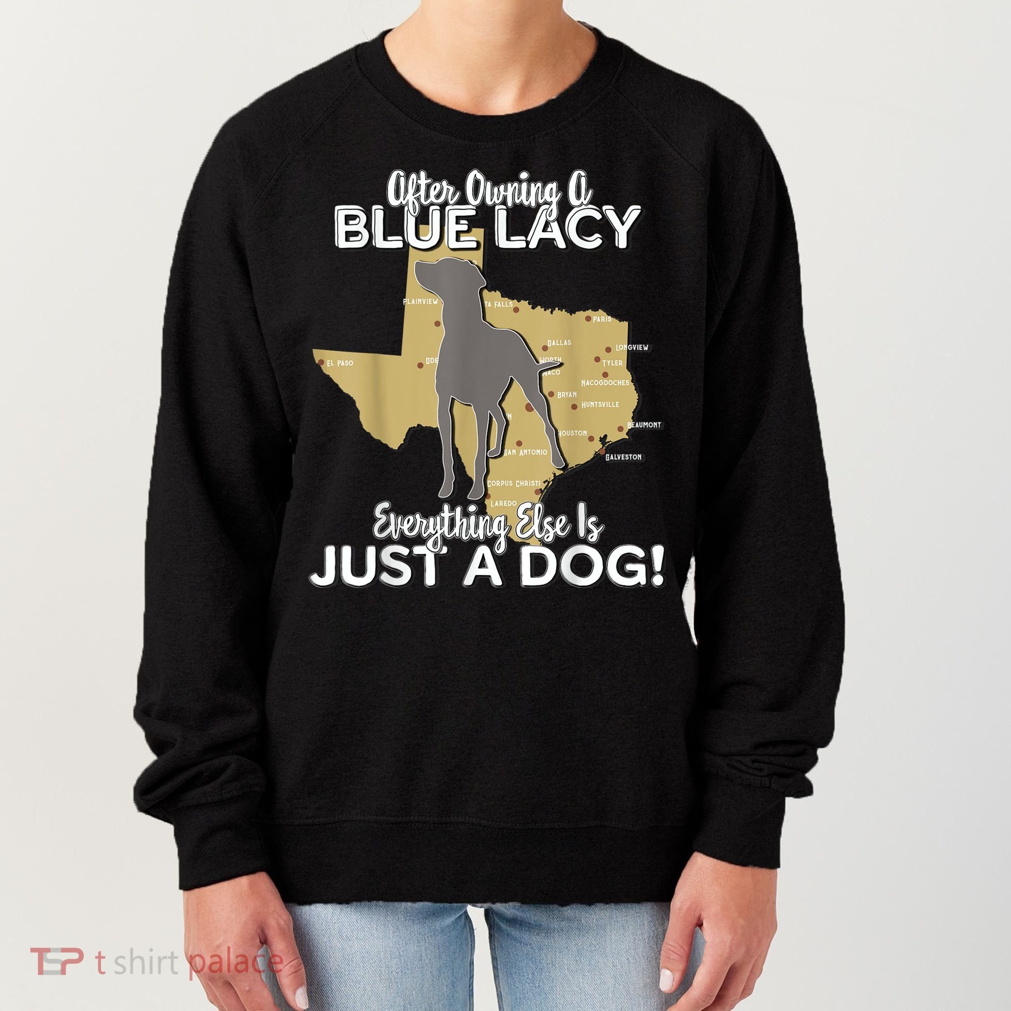 Blue Lacy Hunting Dog Texas State Dog Women's Sweatshirt
