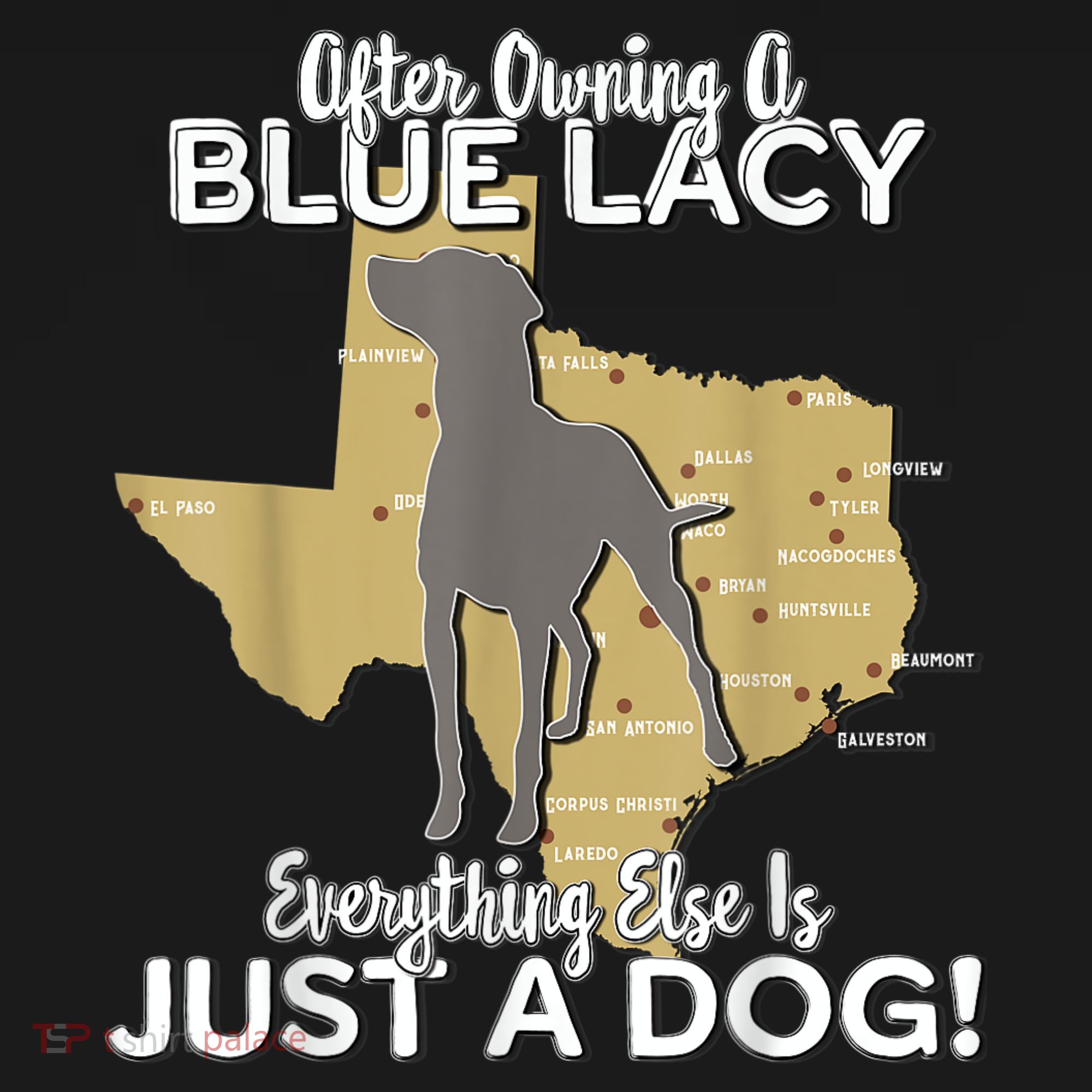 Blue Lacy Hunting Dog Texas State Dog Sweatshirt