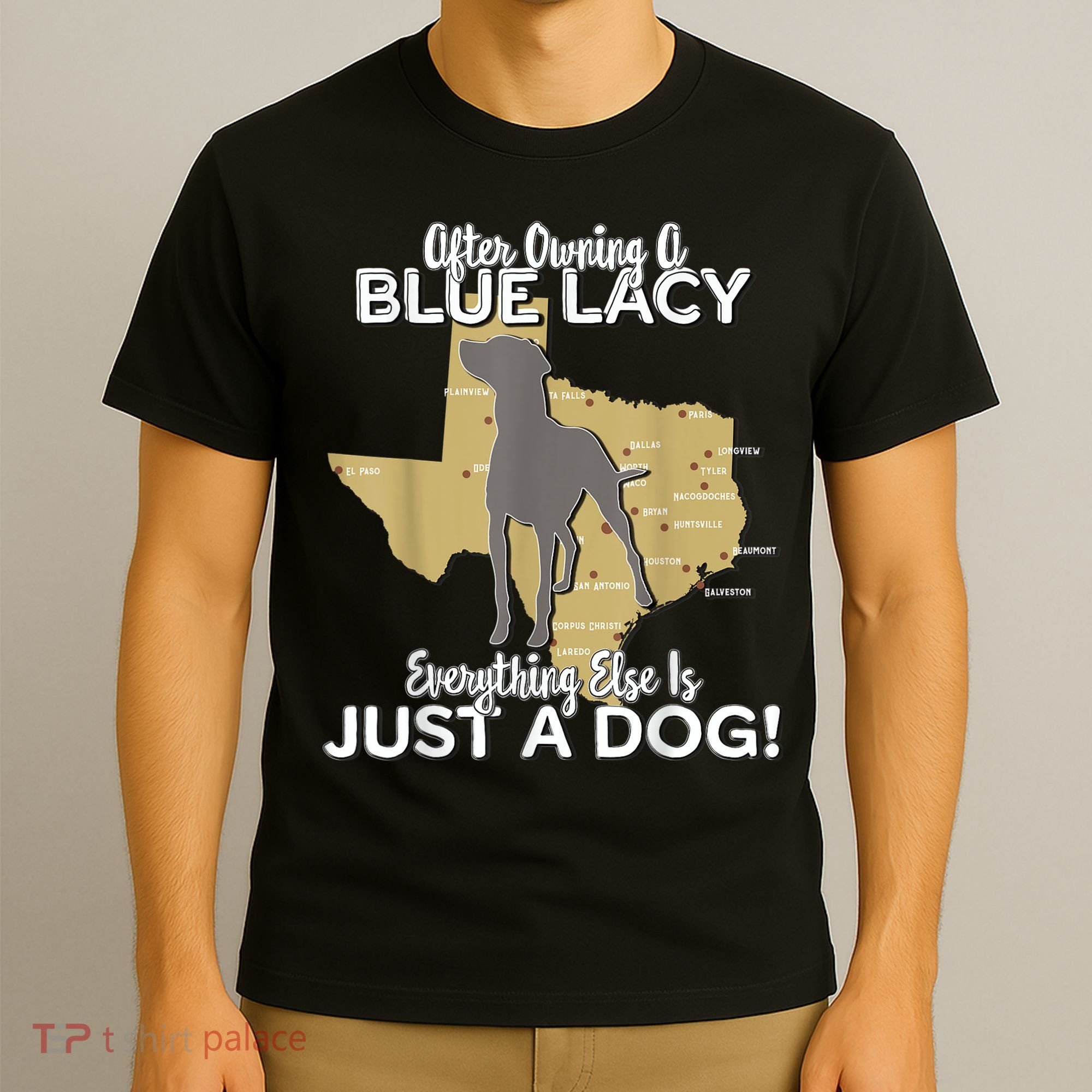 Blue Lacy Hunting Dog Texas State Dog T-Shirt