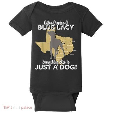 Blue Lacy Hunting Dog Texas State Dog Baby Bodysuit