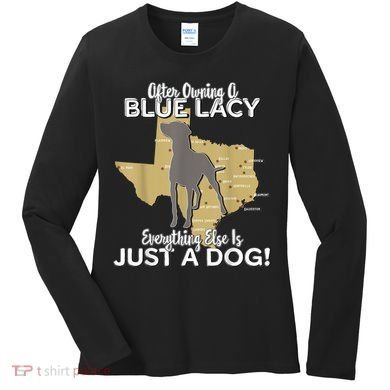 Blue Lacy Hunting Dog Texas State Dog Women's Long Sleeve Shirt
