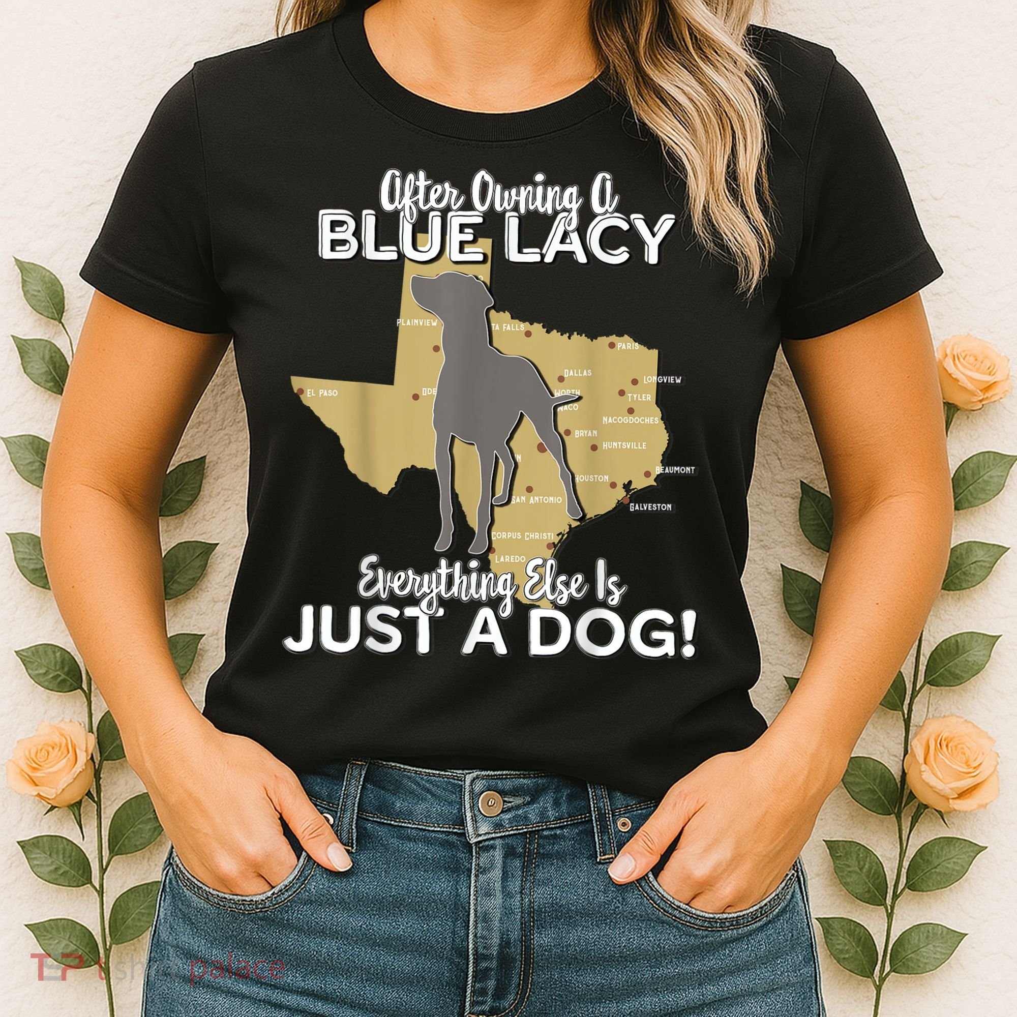 Blue Lacy Hunting Dog Texas State Dog Women's T-Shirt