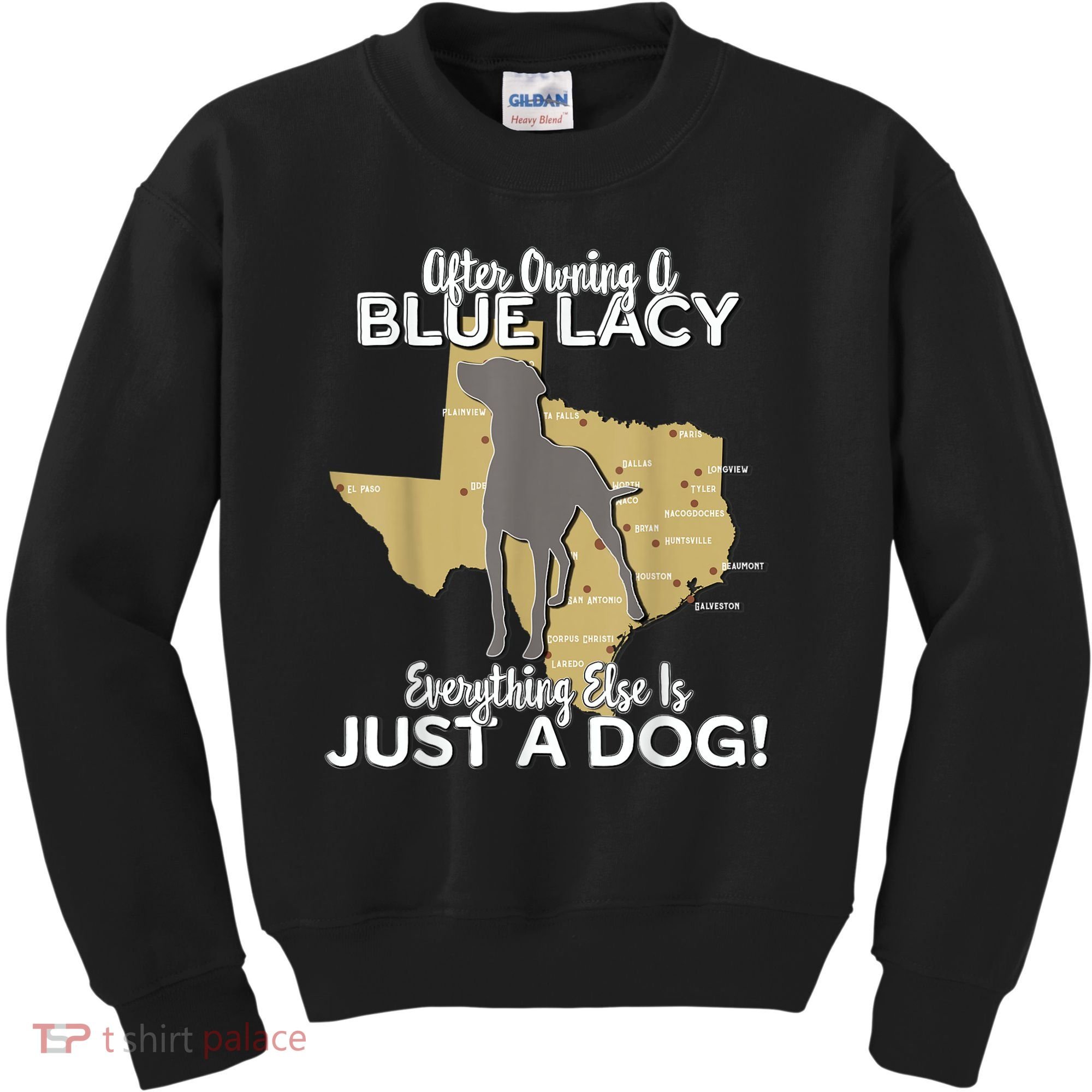Blue Lacy Hunting Dog Texas State Dog Kids Sweatshirt