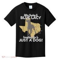 Blue Lacy Hunting Dog Texas State Dog Kids T-Shirt thumb 0