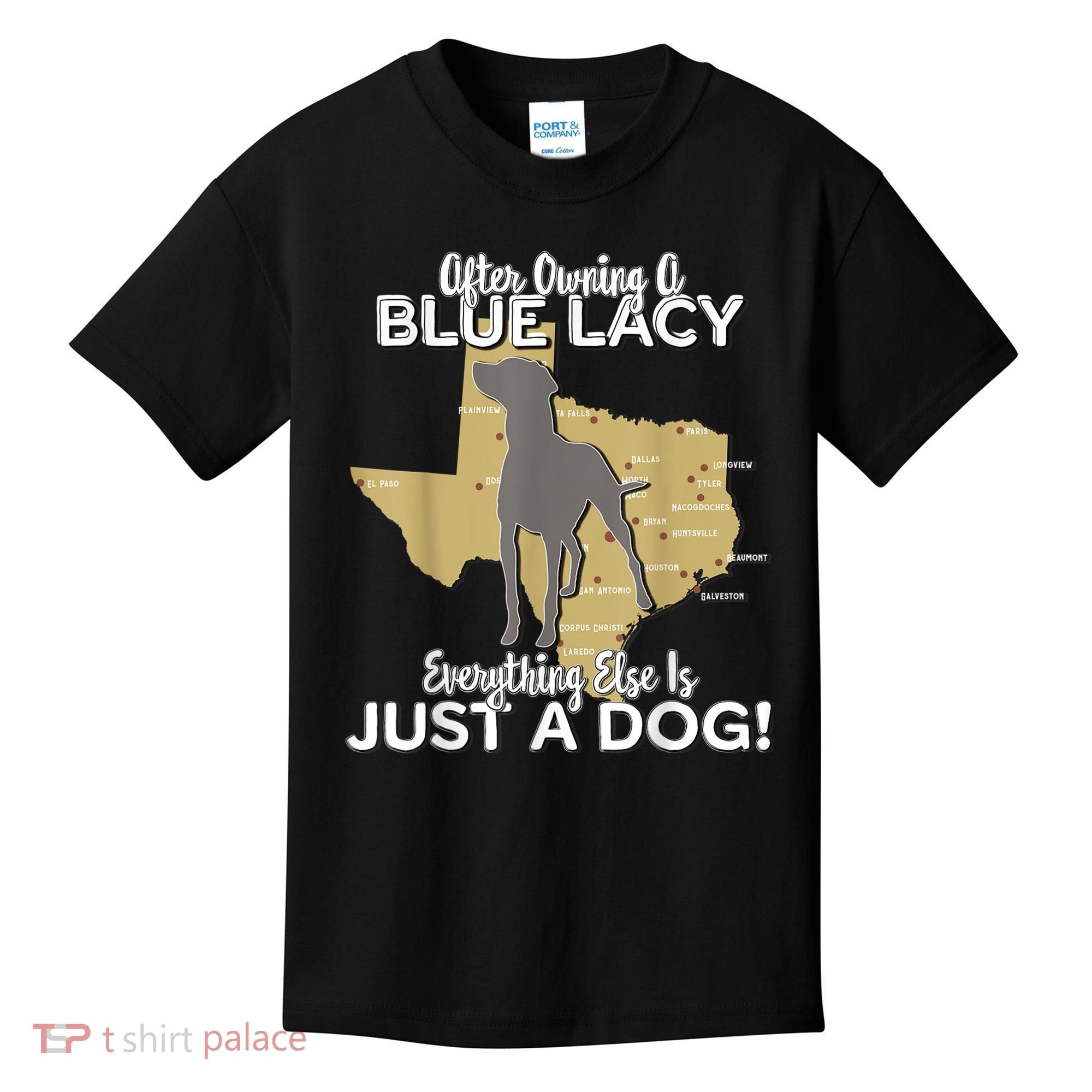 Blue Lacy Hunting Dog Texas State Dog Kids T-Shirt