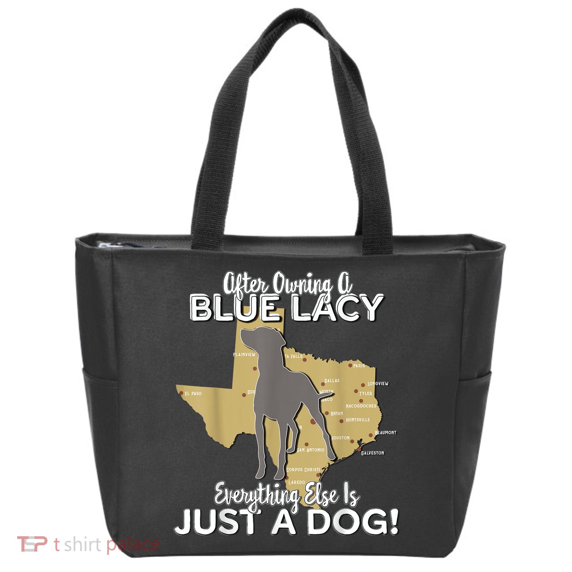 Blue Lacy Hunting Dog Texas State Dog Tote Bag