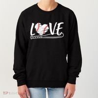 Baseball Love Heart Summer Sport Women's Sweatshirt thumb 0